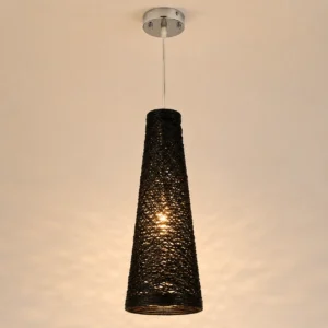 Handwoven Cone Pendant Hanging Lamp
