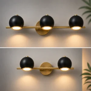 Modern 3 Head Globe Wall Light