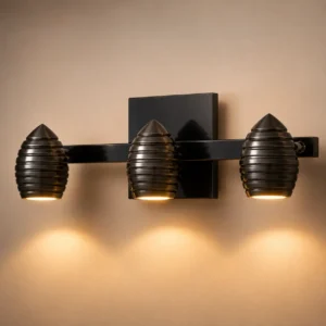 Modern 3 Head Ribbed Wall Light