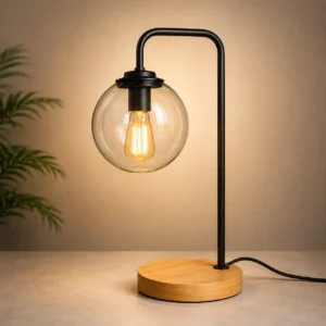 Modern Glass Globe Table Lamp